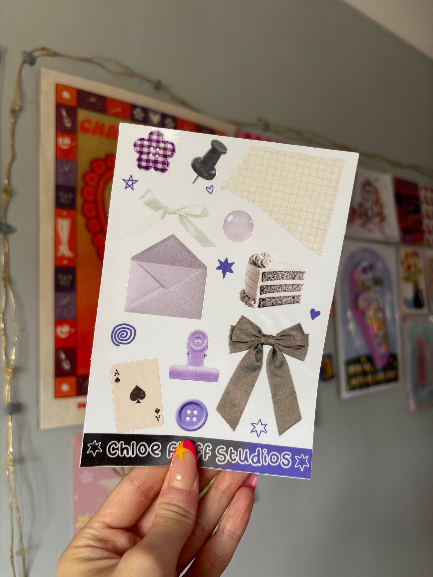 Amethyst Journalling Scraps Sticker Sheet