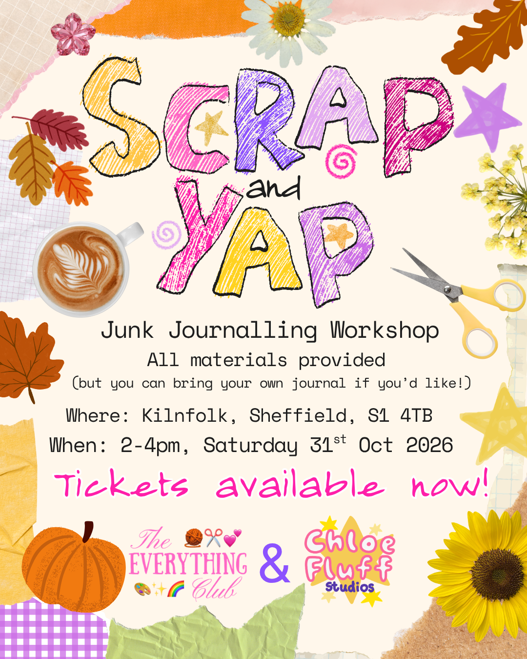 Scrap & Yap Workshop ~ 31st October