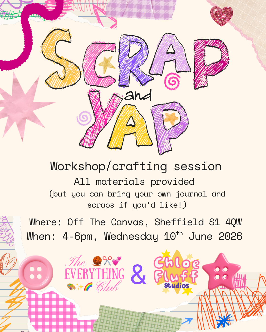 Scrap & Yap Workshop ~ 10th June 2026