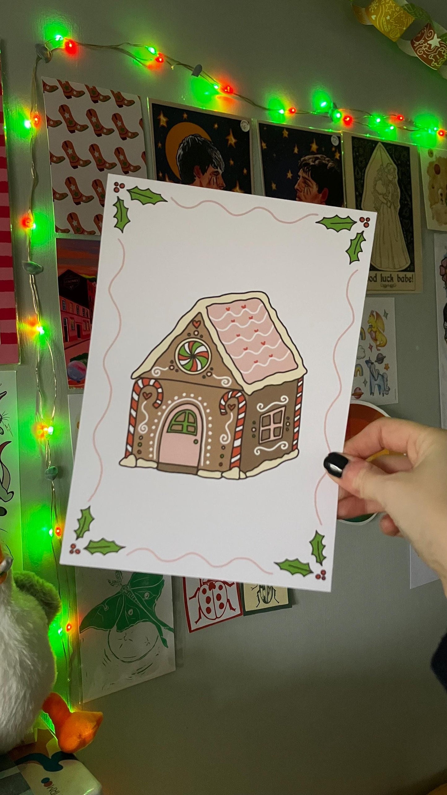 Gingerbread house print