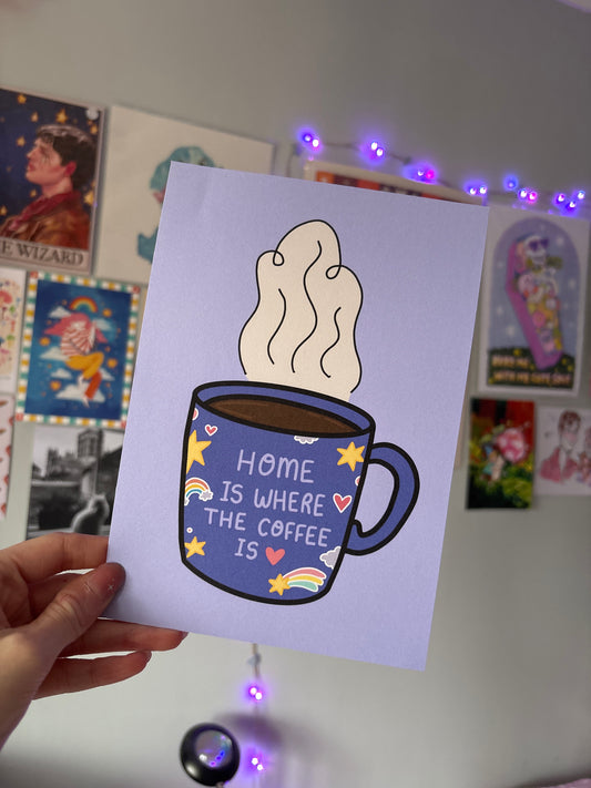 Purple Coffee Print
