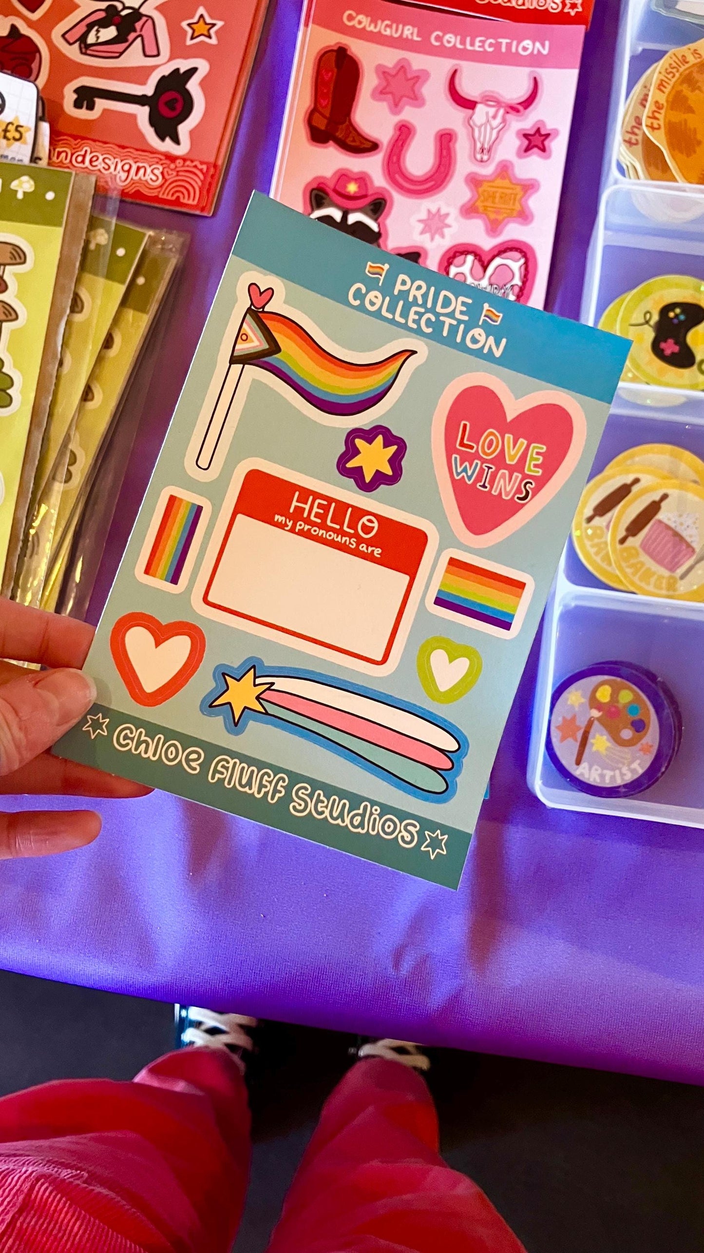 Pride collection A6 sticker sheet