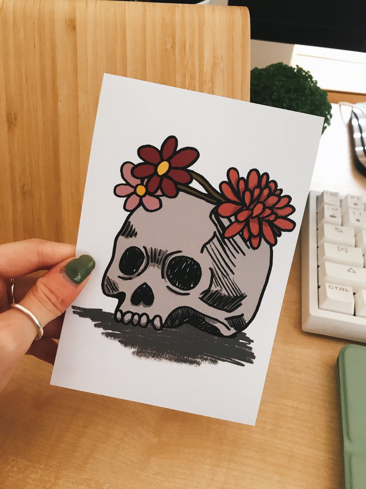 Flower Skull Art Print