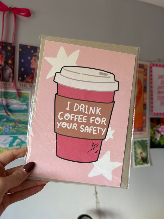 Pink Coffee Art Print