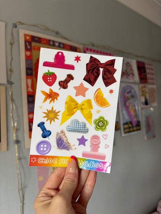 Rainbow Journalling Scraps Sticker Sheet