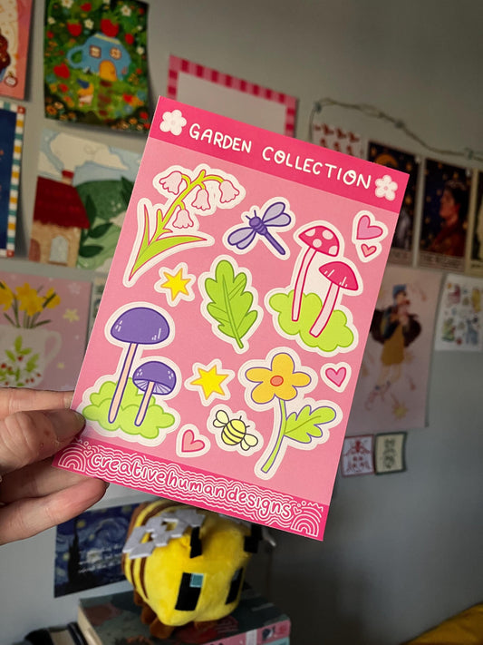 Garden collection A6 sticker sheet