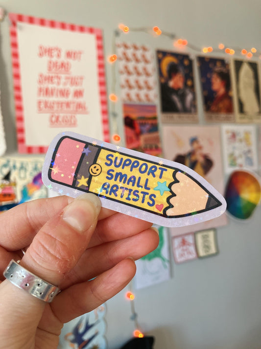 Support small artists sticker