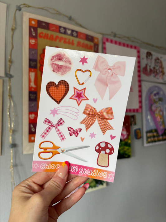 Sunset Journalling Scraps Sticker Sheet