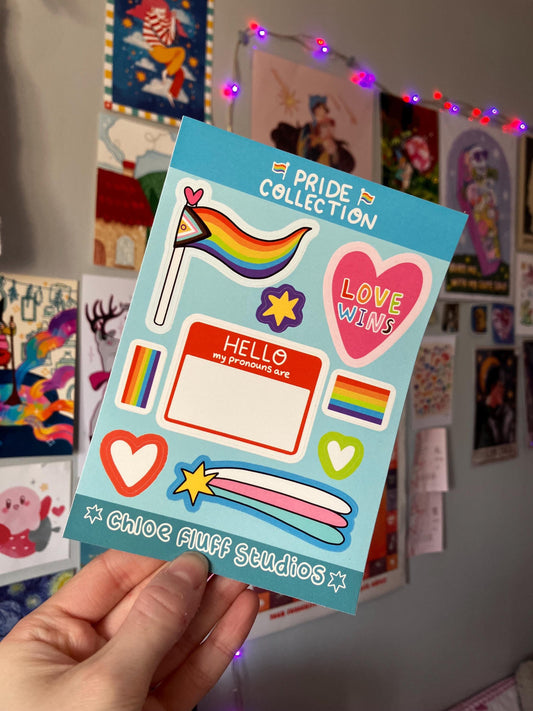 Pride collection A6 sticker sheet