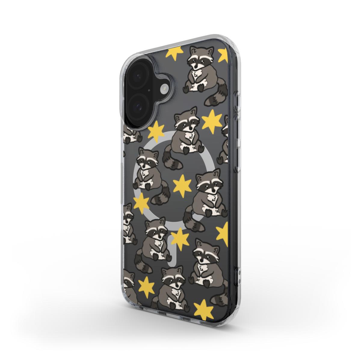 Randy the raccoon MagSafe Clear Phone Case