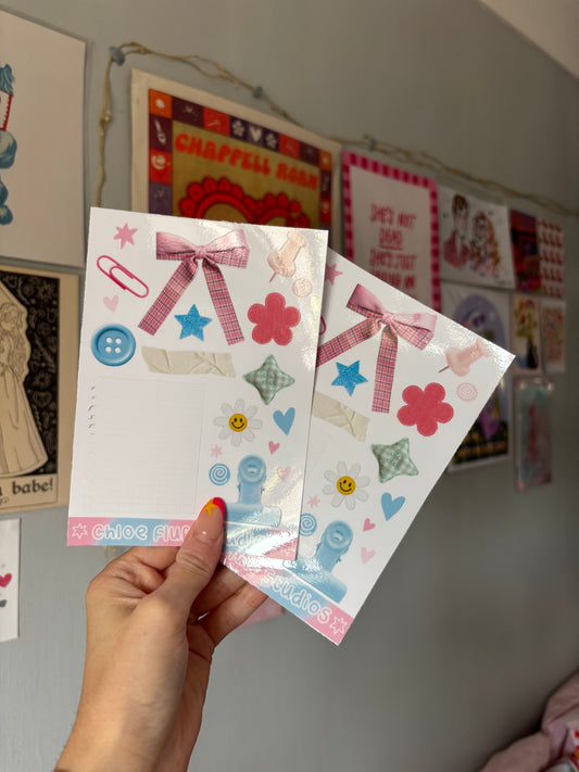 Cotton Candy Journalling Scraps Sticker Sheet