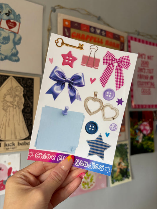 Berry Journalling Scraps Sticker Sheet