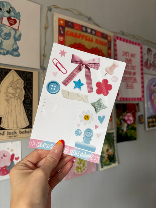 Cotton Candy Journalling Scraps Sticker Sheet