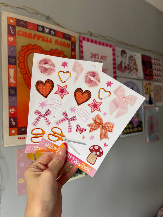 Sunset Journalling Scraps Sticker Sheet