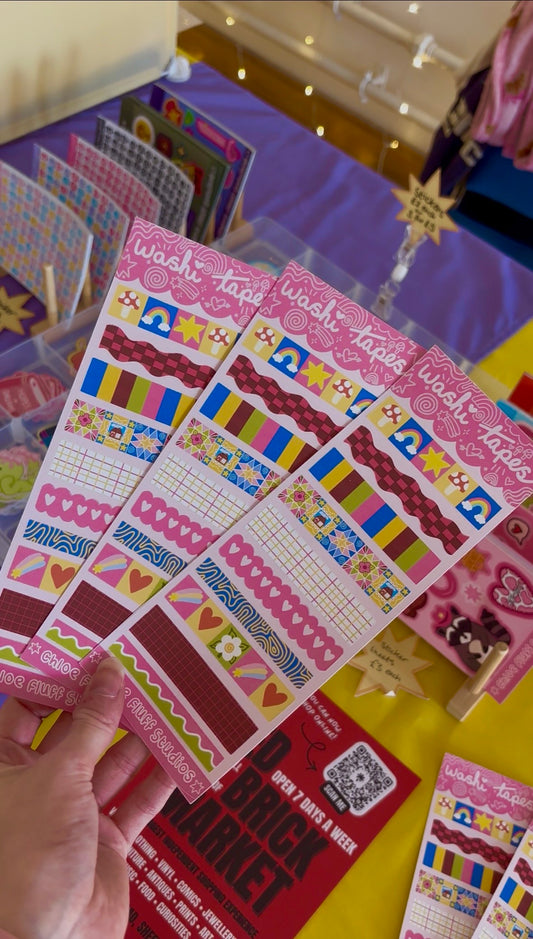 Washi Tape Sticker Sheet (Series 1)
