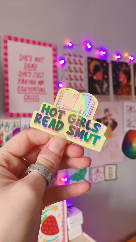 Hot girls read smut sticker