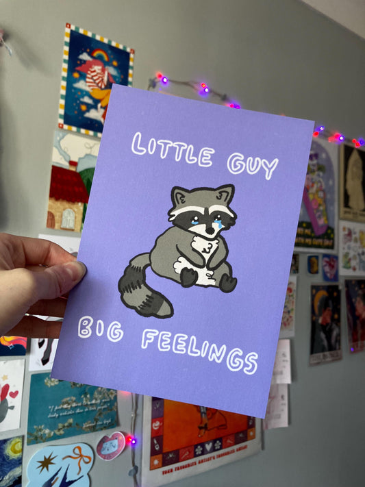 Little guy big feelings print