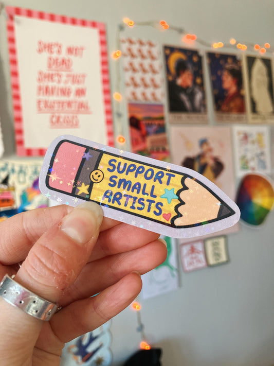 Support small artists sticker