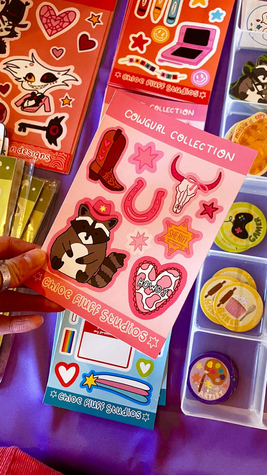 Cowgurl collection A6 sticker sheet
