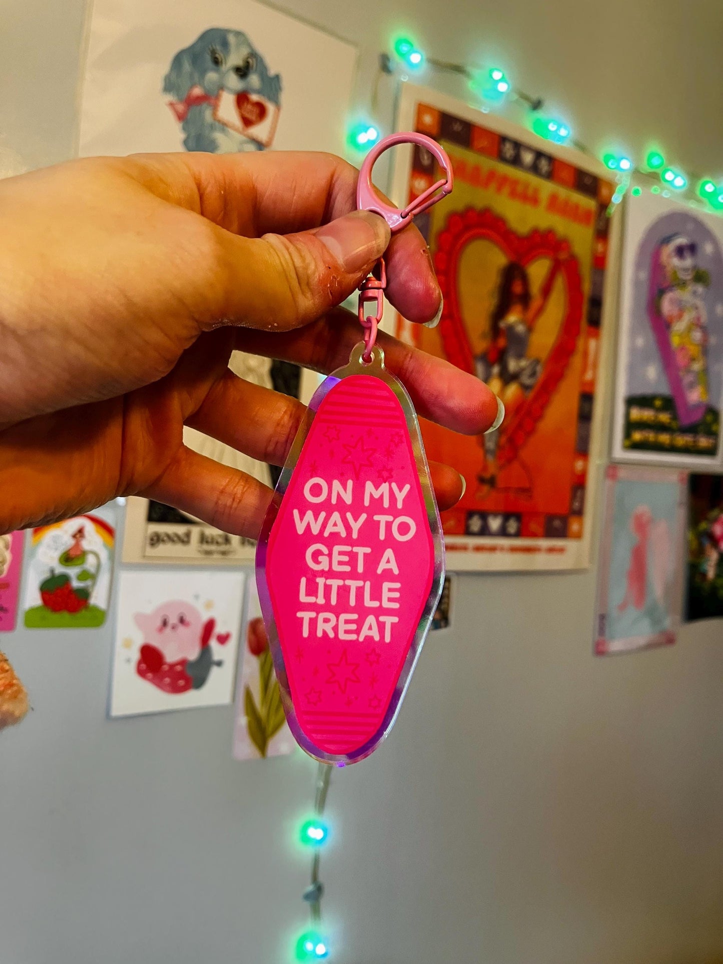 Treat Yourself acrylic keyring