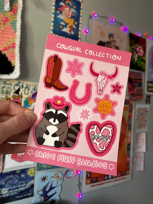 Cowgurl collection A6 sticker sheet