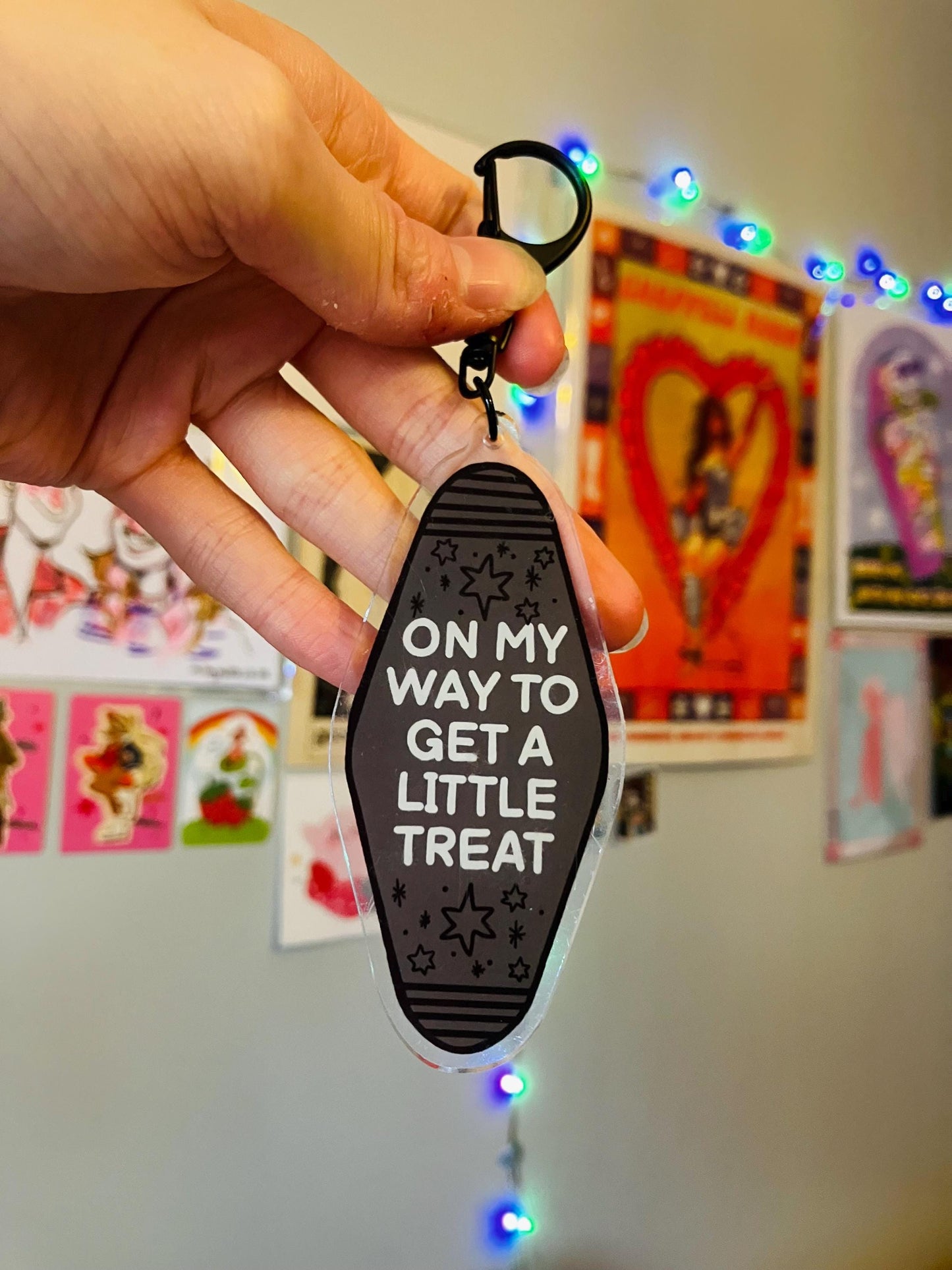 Treat Yourself acrylic keyring