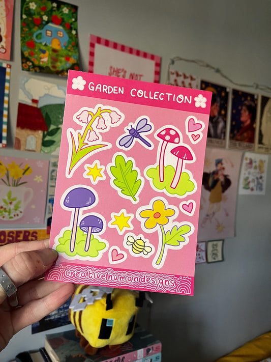 Garden collection A6 sticker sheet
