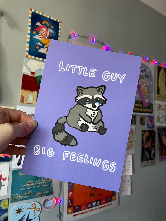 Little guy big feelings print