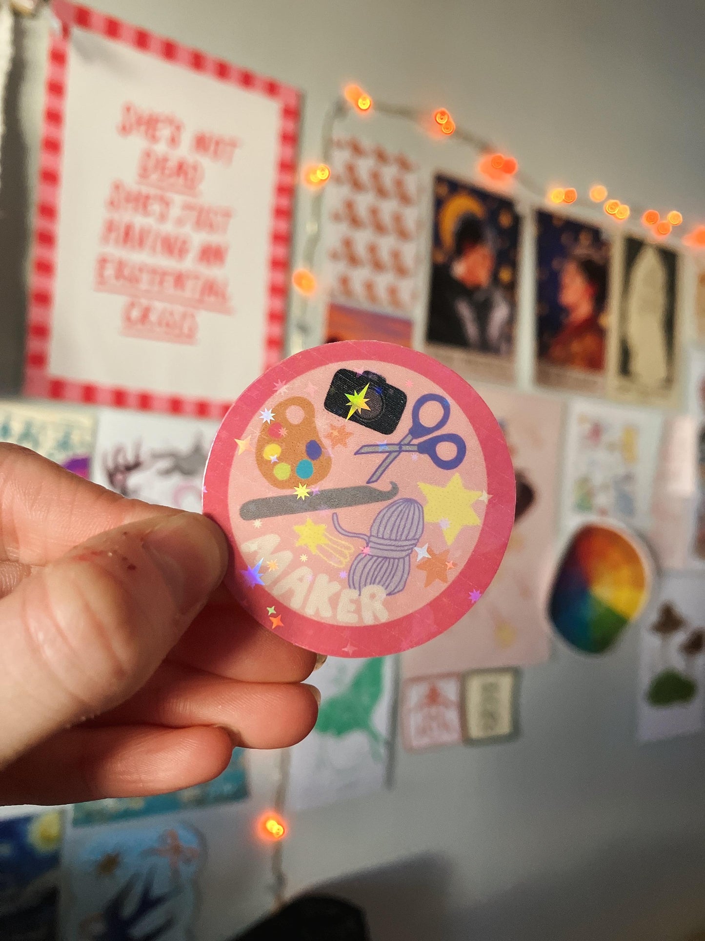 Sparkly hobby scout badge stickers