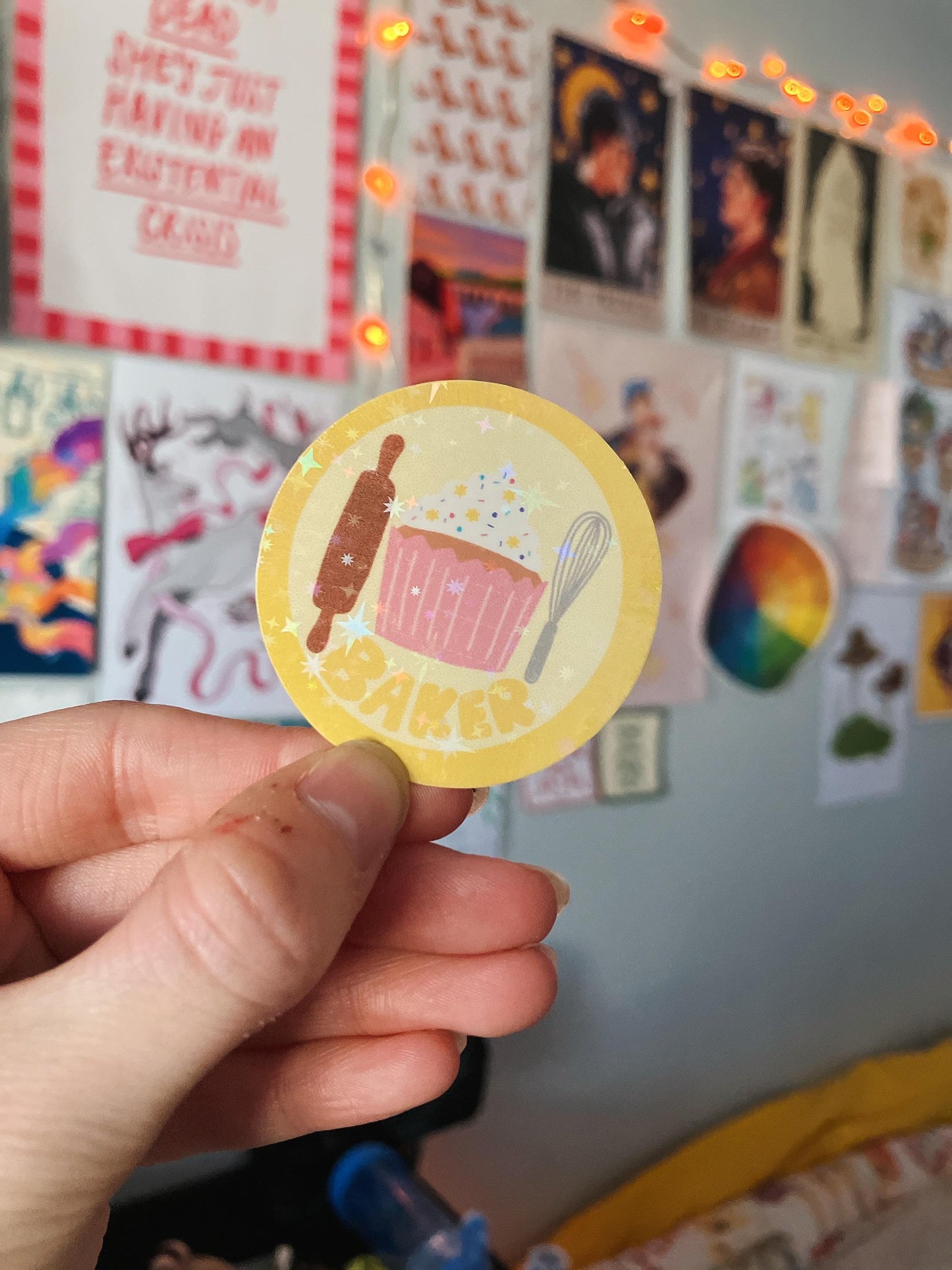 Sparkly hobby scout badge stickers